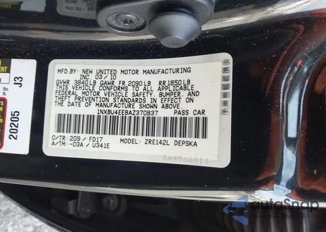 2010 Toyota Corolla S from USA, damaged, VIN 1NXBU4EE8AZ370837